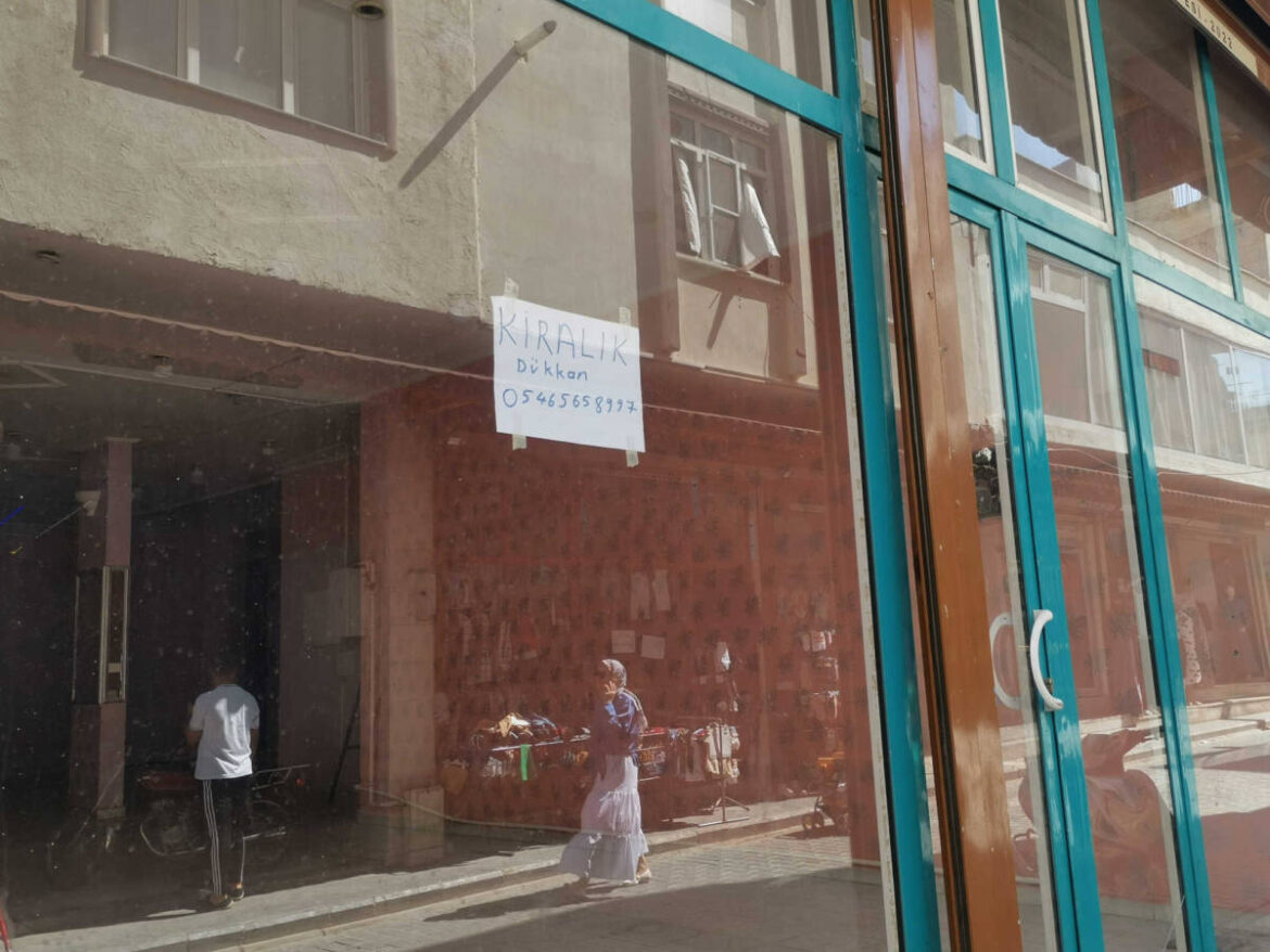 Empty storefronts on “Syria Street" in Kilis, southern Turkey, as many Syrians prepare to leave